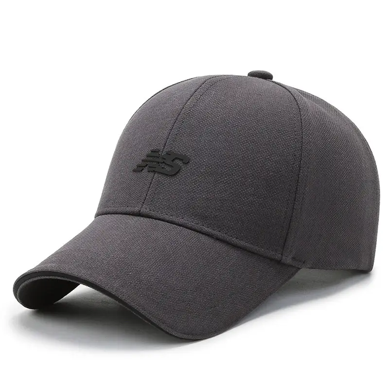 Men's Beige Letter Baseball Cap with Hard Bristle - Image 6