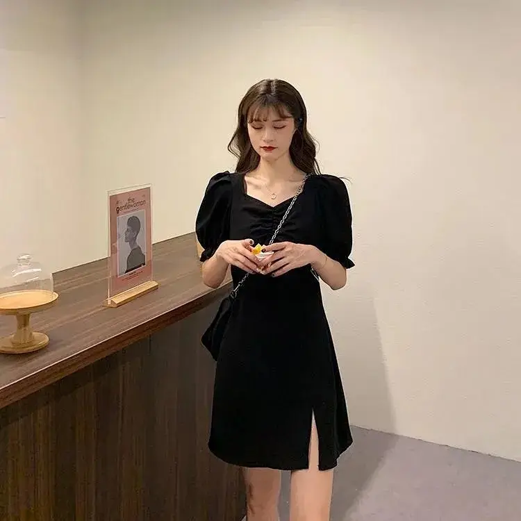 Black Slimming Cross-Country Dress for Plus Size — feature 12