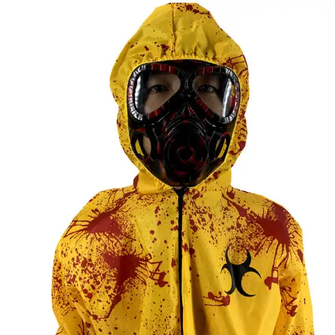2020 Halloween Zombie Costume Yellow Blood Splattered Suit - Image 4