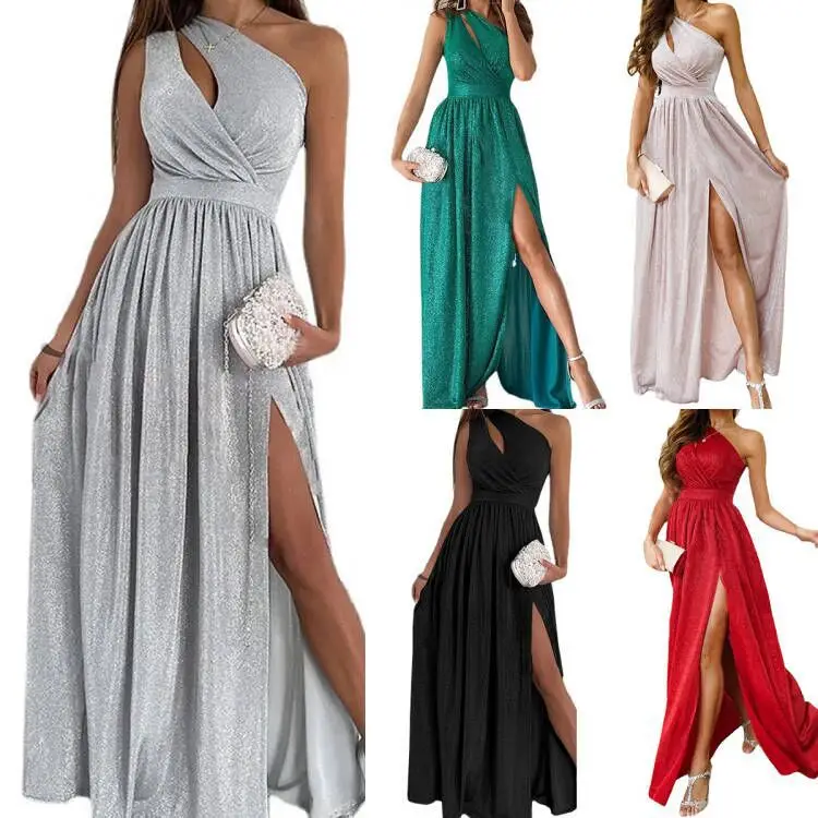 Red Hollow Slit Long Skirt Dress for Women - Image 6