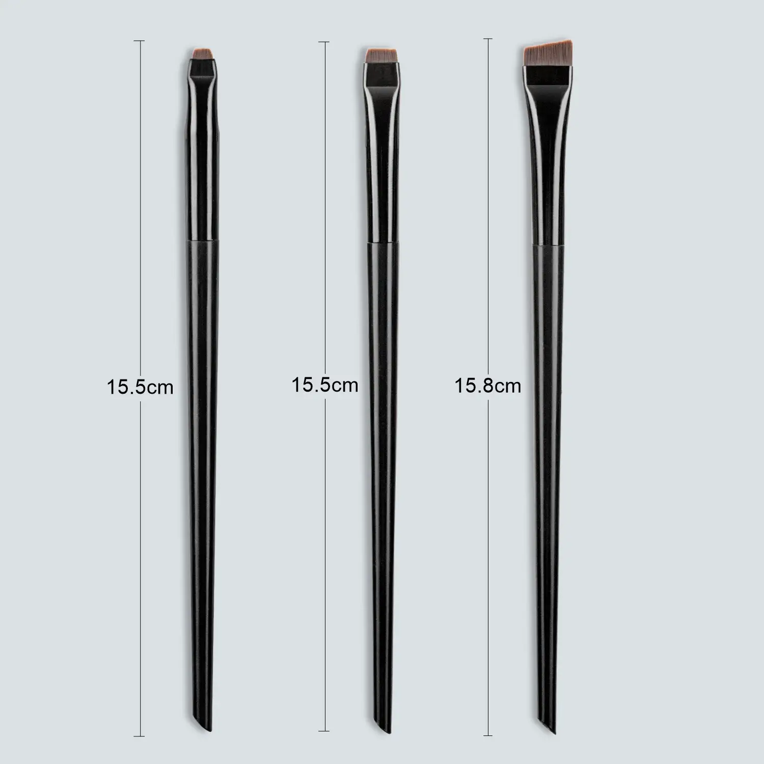 Nongying 3-Pack Fine Eyebrow & Eye Shadow Brush Set