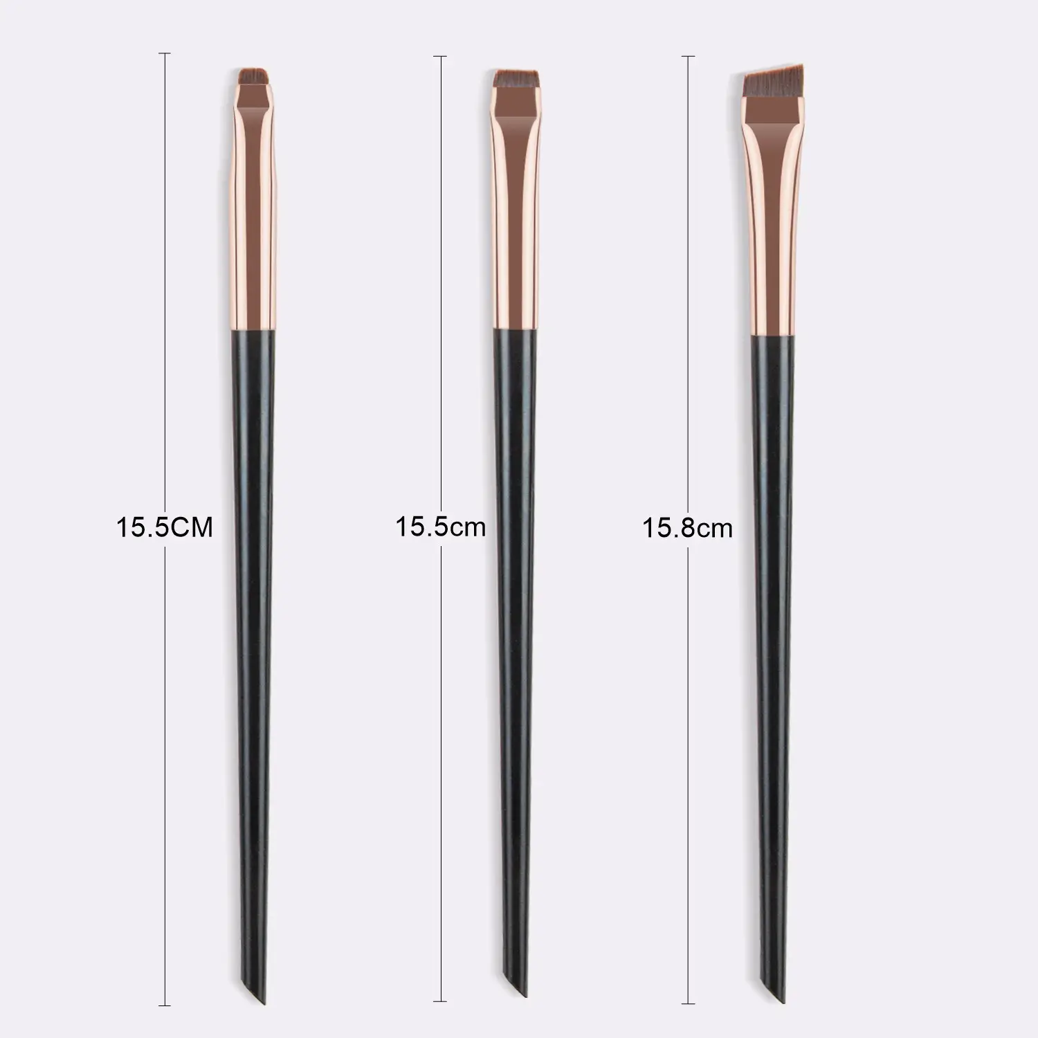 Nongying 3-Pack Fine Eyebrow & Eye Shadow Brush Set