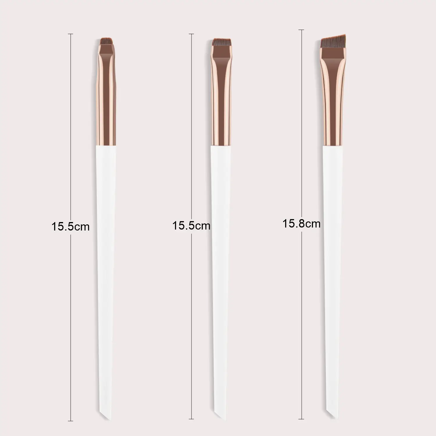 Nongying 3-Pack Fine Eyebrow & Eye Shadow Brush Set