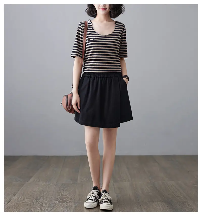 Women Solid Beige Shorts 2025 Summer — feature 23