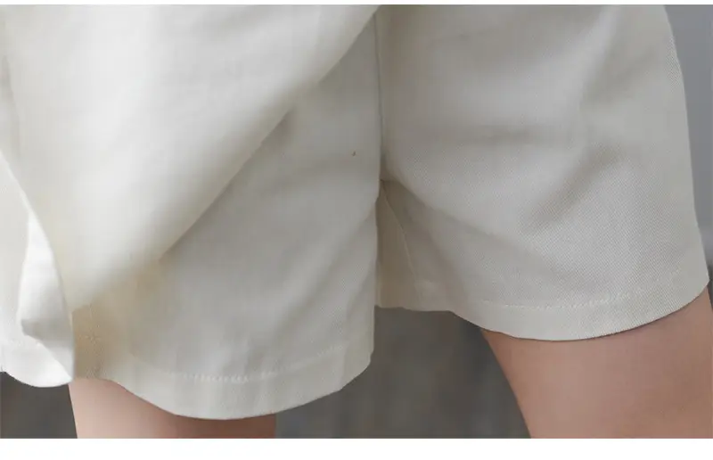 Women Solid Beige Shorts 2025 Summer — feature 30