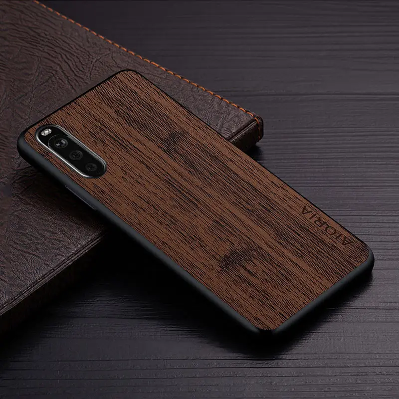 Sony Xperia 10 III Phone Case Blue Wood Texture - Image 4