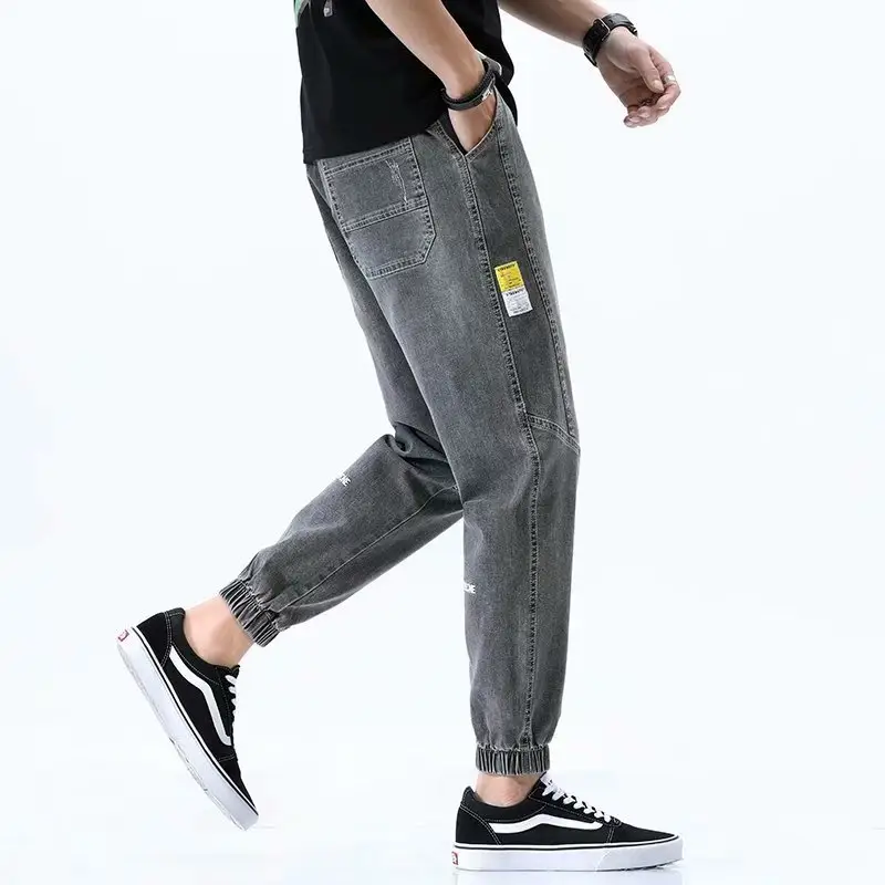 2022 Men's Light Blue Jogger Pants with 9-Point Cuff - Image 7