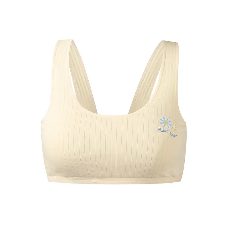 Girls' Adolescent Junior High School Students' Intimates New Tube Top Wire-Free Vest Breathable Cotton Chest-Wrapped Sports Bra