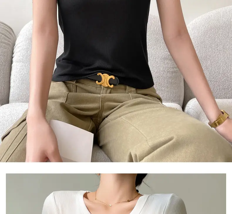Women Short Sleeve T-Shirt Solid Color Slim Fit Ribbed Cotton — feature 19