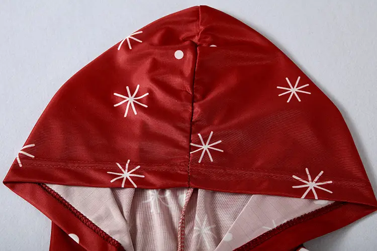 Santa Claus Printed Red Hooded Vest Dress for Women — feature 10
