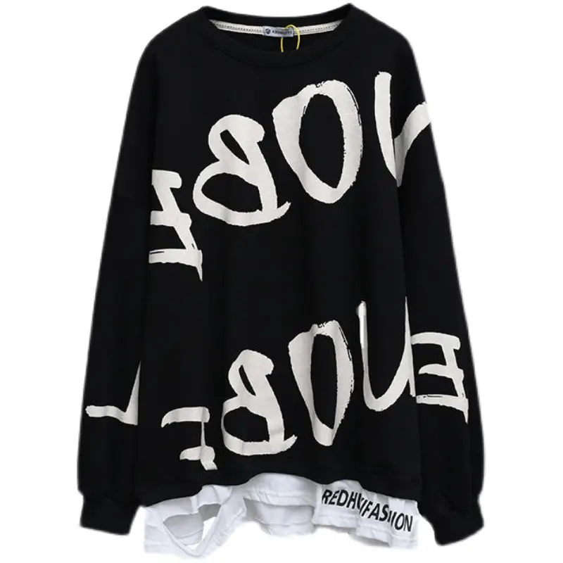 Women Grey Printed Sweatshirt Extra Large 2022