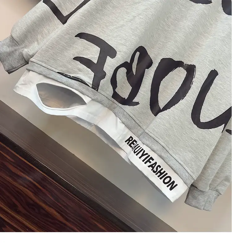 Women Grey Printed Sweatshirt Extra Large 2022 — feature 11