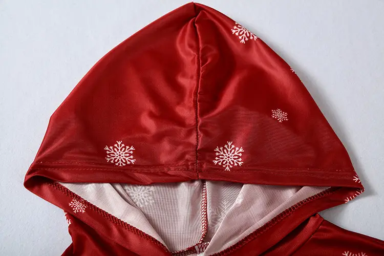 Christmas Elf Print Hooded Vest for Women Black — feature 10