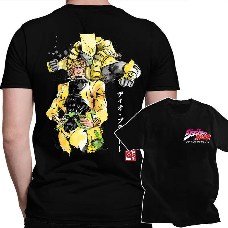 Black JoJo Adventure Short Sleeve T-Shirt for Men - Image 10