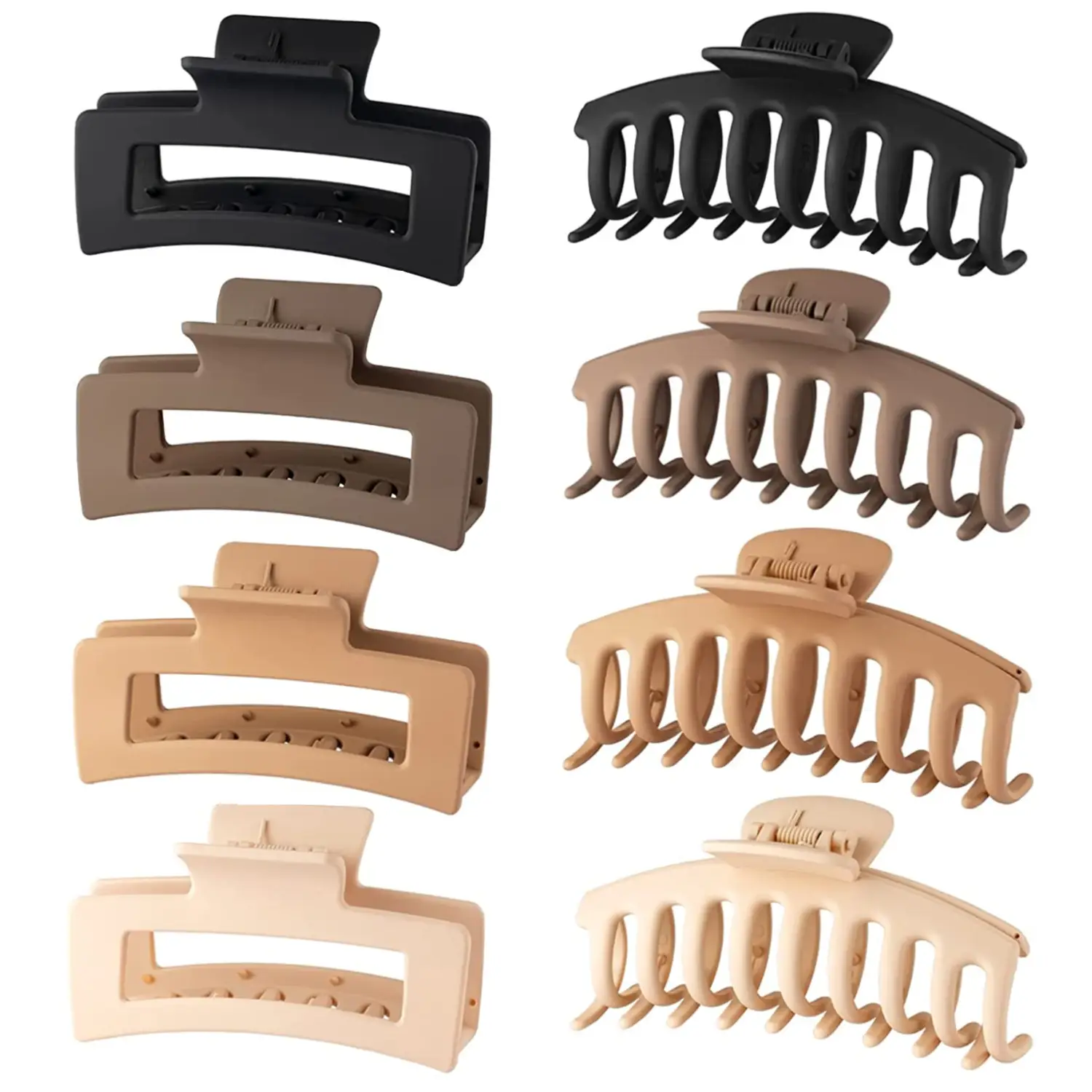 Women's Frosted Hair Claw Clip Back Pony Tail