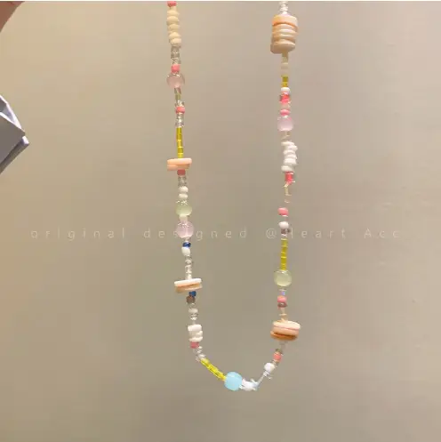 Pink Bunny Rainbow Cartoon Necklace for Women