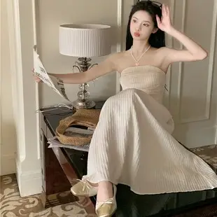 Women's White Chiffon Floral Waist Slimming Dress — feature 18