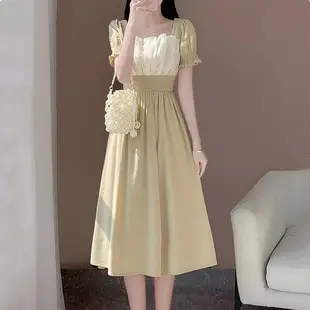 Women's White Chiffon Floral Waist Slimming Dress — feature 20