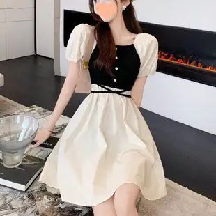 Women's White Chiffon Floral Waist Slimming Dress — feature 48