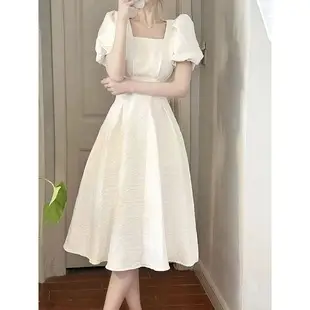 Women's White Chiffon Floral Waist Slimming Dress — feature 50