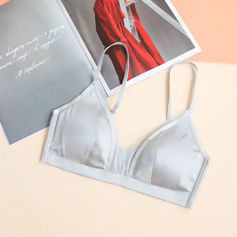 Luxury Silk Satin Bra Small Underwear