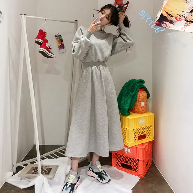 Large Size A-Line Dress Women Korean Japanese Style - Image 9