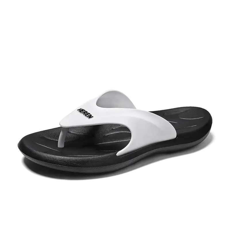 2025 Men's White Flip-Flops Large Summer Slippers