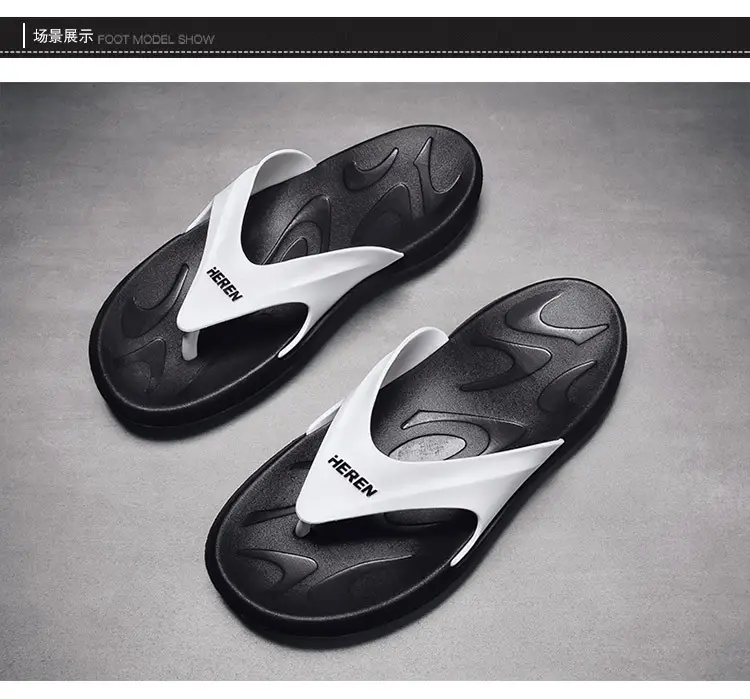 2025 Men's White Flip-Flops Large Summer Slippers — feature 7