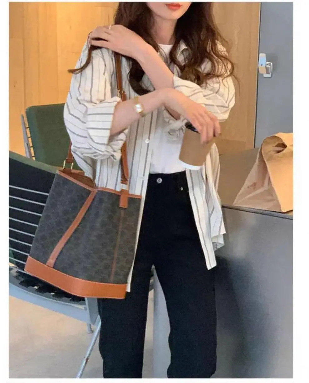 Korean Style Striped Cardigan Top with Long Sleeves — feature 11