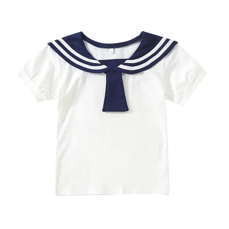Girls Navy Watercolor T-Shirt Skirt Set Medium to XL Cotton