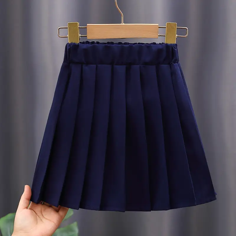 Girls Navy Watercolor T-Shirt Skirt Set Medium to XL Cotton