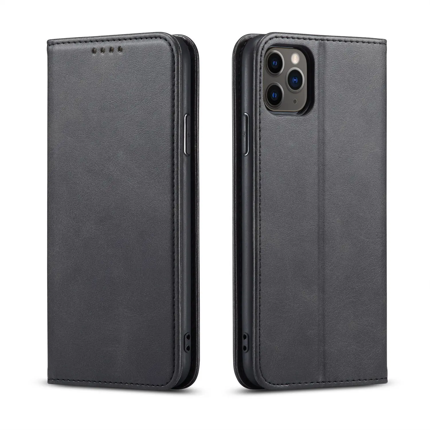 Magnetic Leather iPhone Case with Card Slot & Flip Protection - Image 3