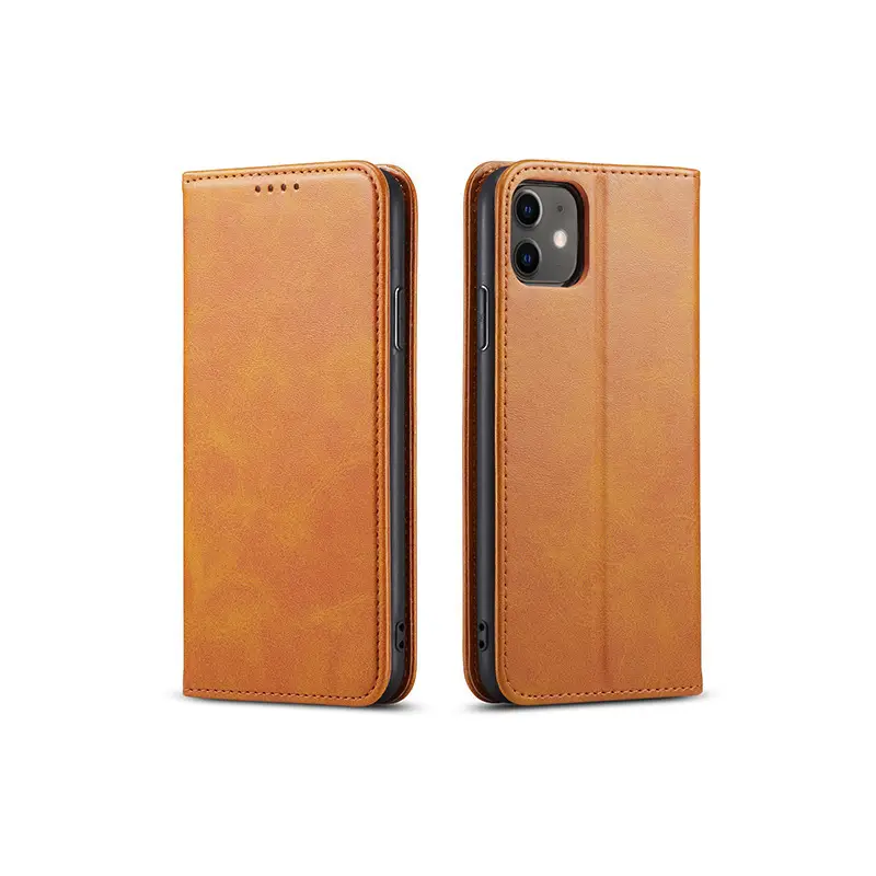 Magnetic Leather iPhone Case with Card Slot & Flip Protection - Image 5