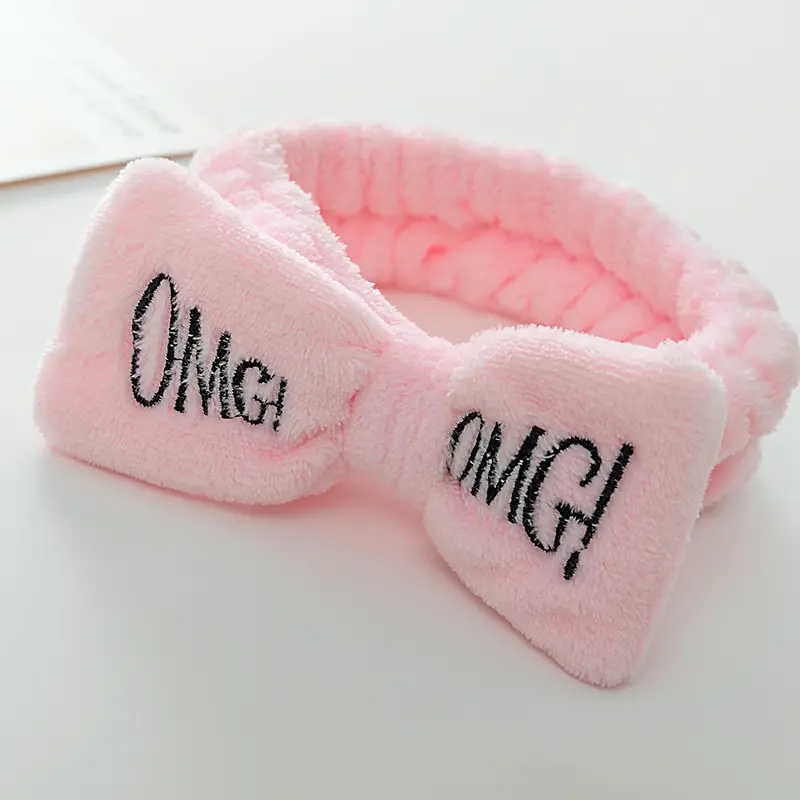 Embroidered Bear Hair Band with Soft Fleece - Image 24