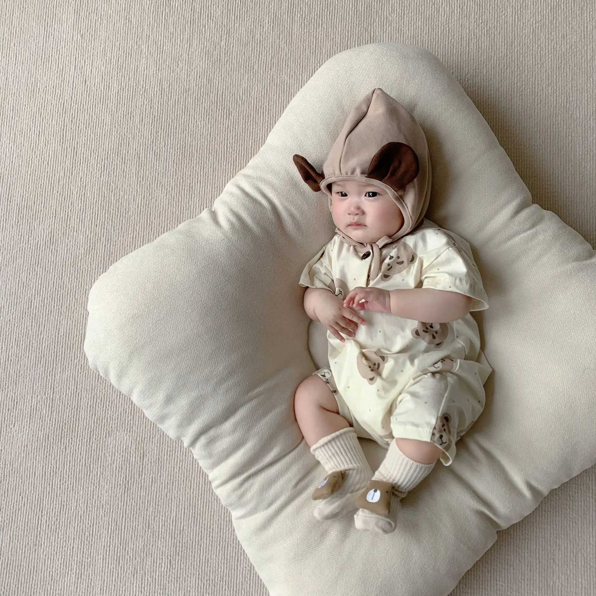 2025 Korean Style Bear Print Baby Jumpsuit Suit — feature 23