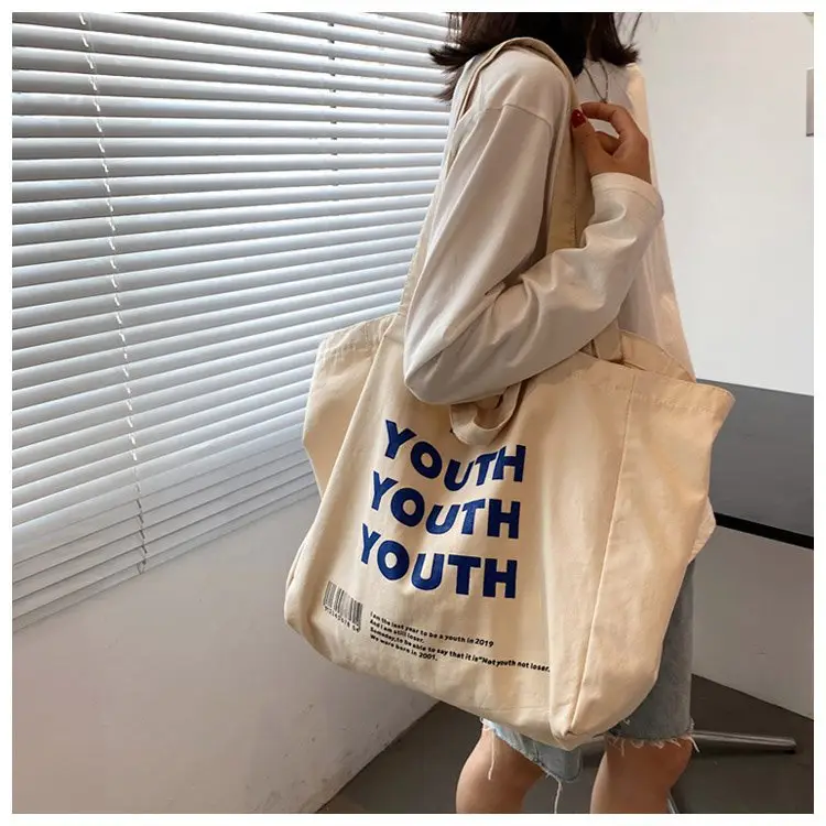Women Canvas Tote Bag Youth Print Large Capacity — feature 10