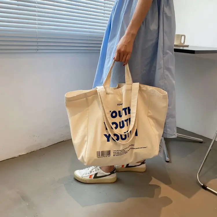Women Canvas Tote Bag Youth Print Large Capacity — feature 100