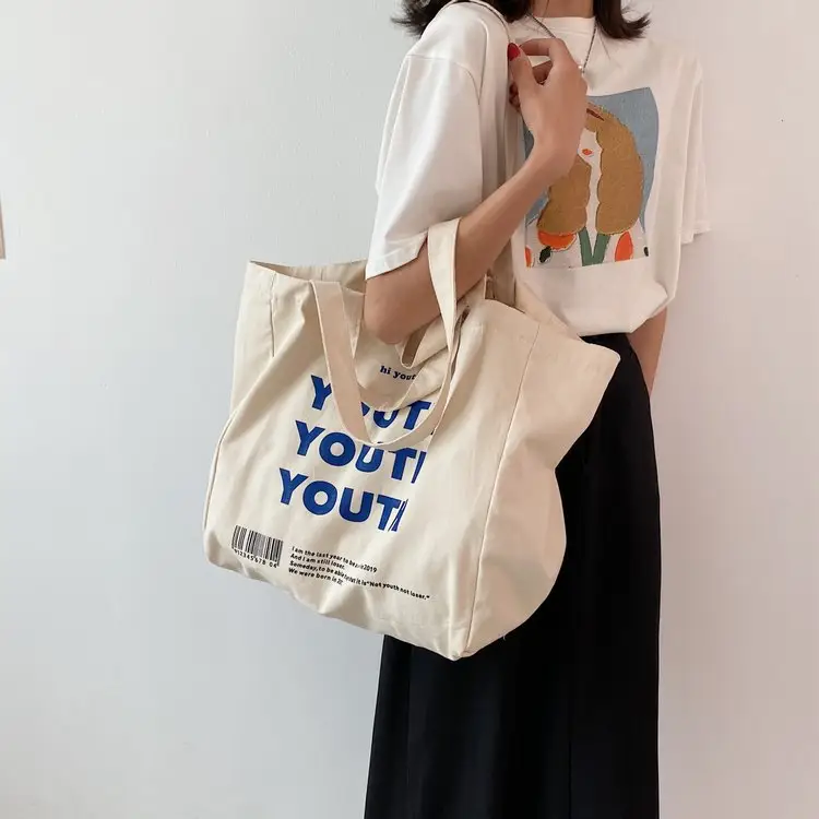 Women Canvas Tote Bag Youth Print Large Capacity — feature 101