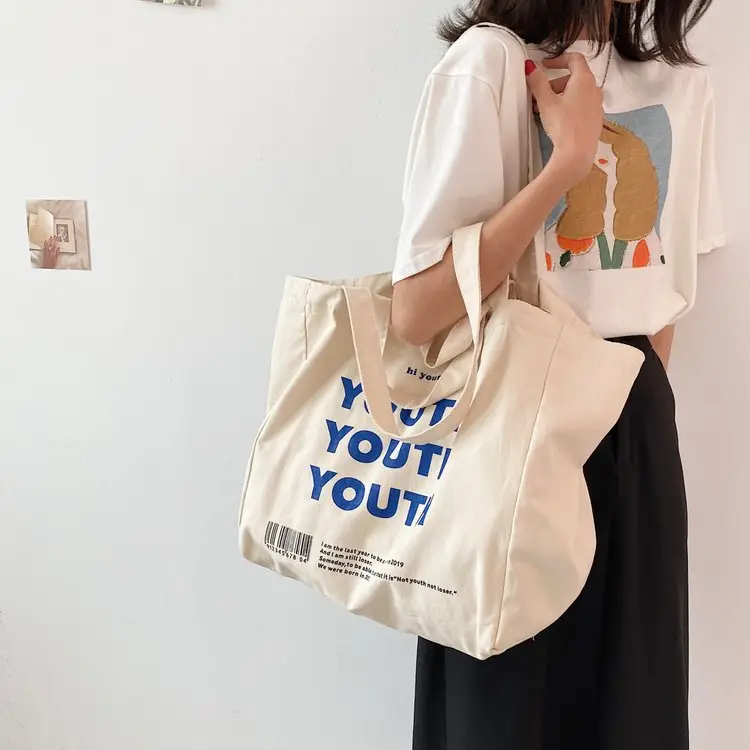 Women Canvas Tote Bag Youth Print Large Capacity — feature 102