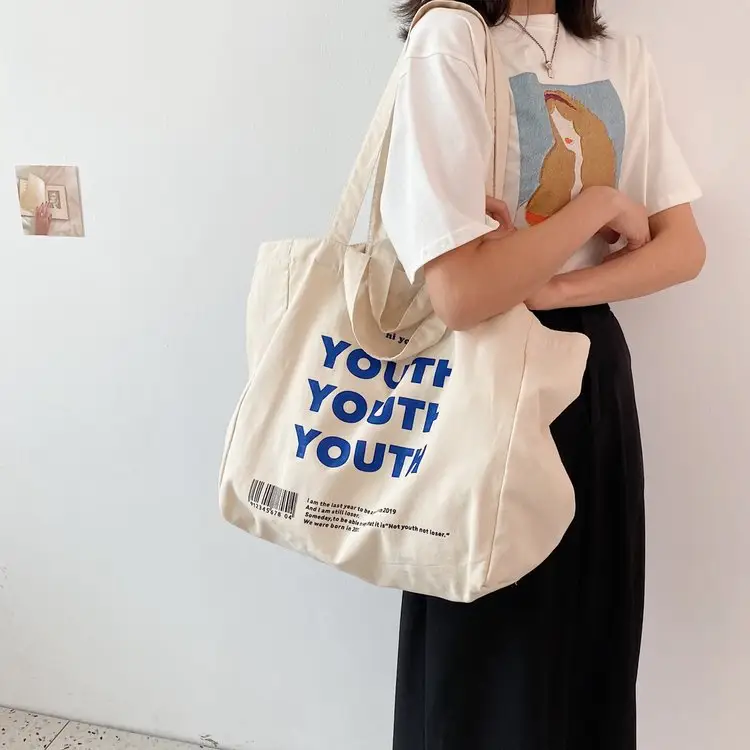 Women Canvas Tote Bag Youth Print Large Capacity — feature 103
