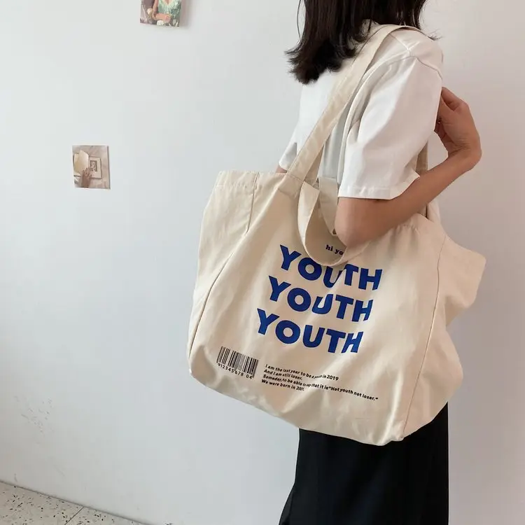 Women Canvas Tote Bag Youth Print Large Capacity — feature 104