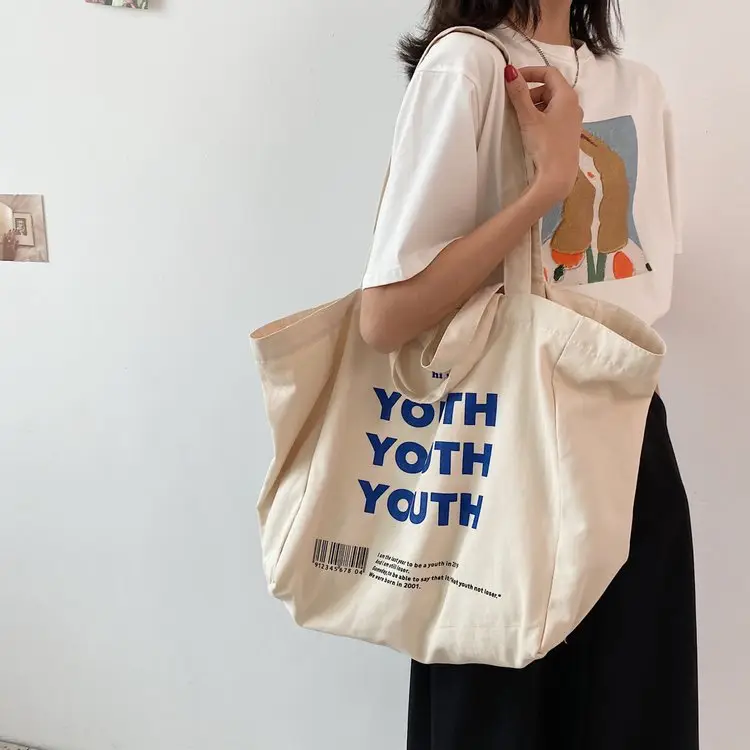 Women Canvas Tote Bag Youth Print Large Capacity — feature 106