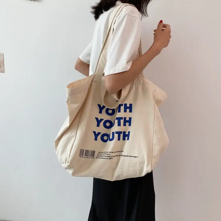 Women Canvas Tote Bag Youth Print Large Capacity — feature 107