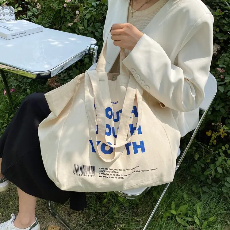 Women Canvas Tote Bag Youth Print Large Capacity — feature 109