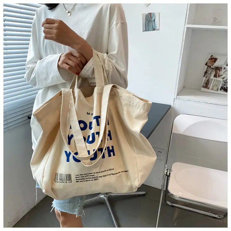 Women Canvas Tote Bag Youth Print Large Capacity — feature 11