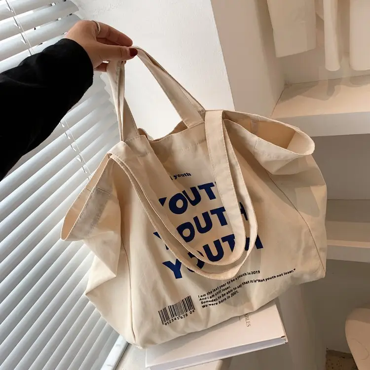 Women Canvas Tote Bag Youth Print Large Capacity — feature 111