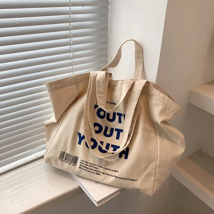 Women Canvas Tote Bag Youth Print Large Capacity — feature 112