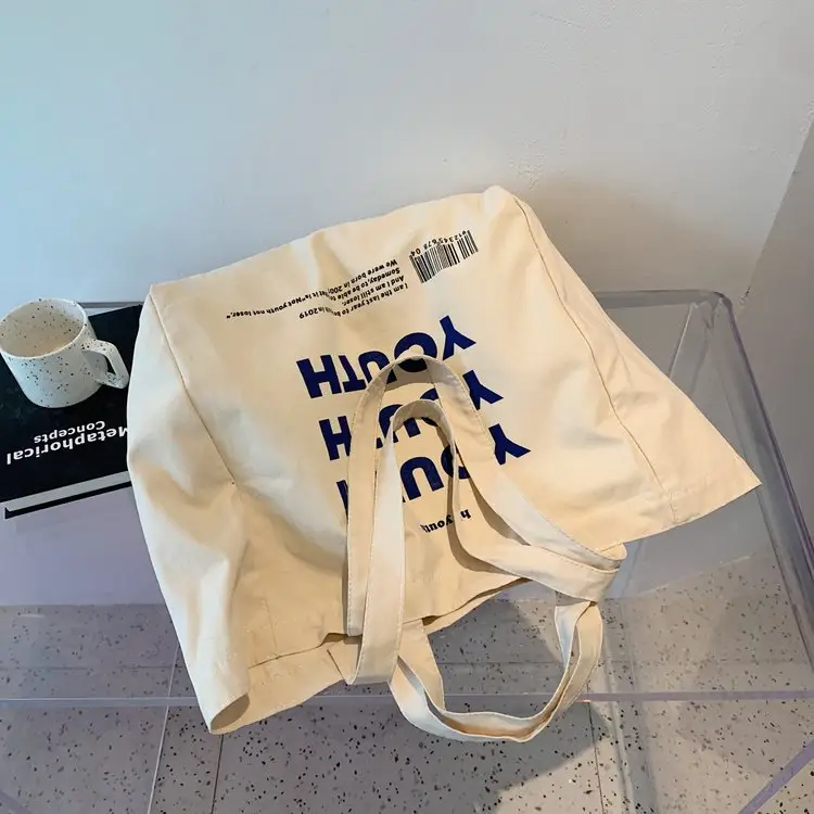 Women Canvas Tote Bag Youth Print Large Capacity — feature 113