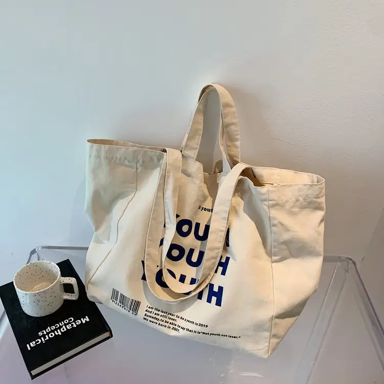 Women Canvas Tote Bag Youth Print Large Capacity — feature 114