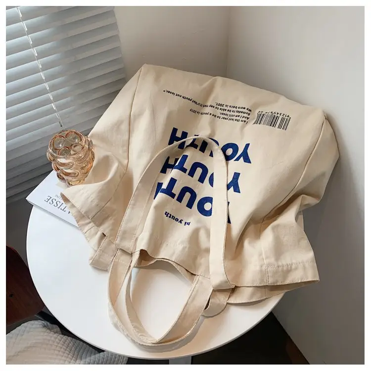 Women Canvas Tote Bag Youth Print Large Capacity — feature 12